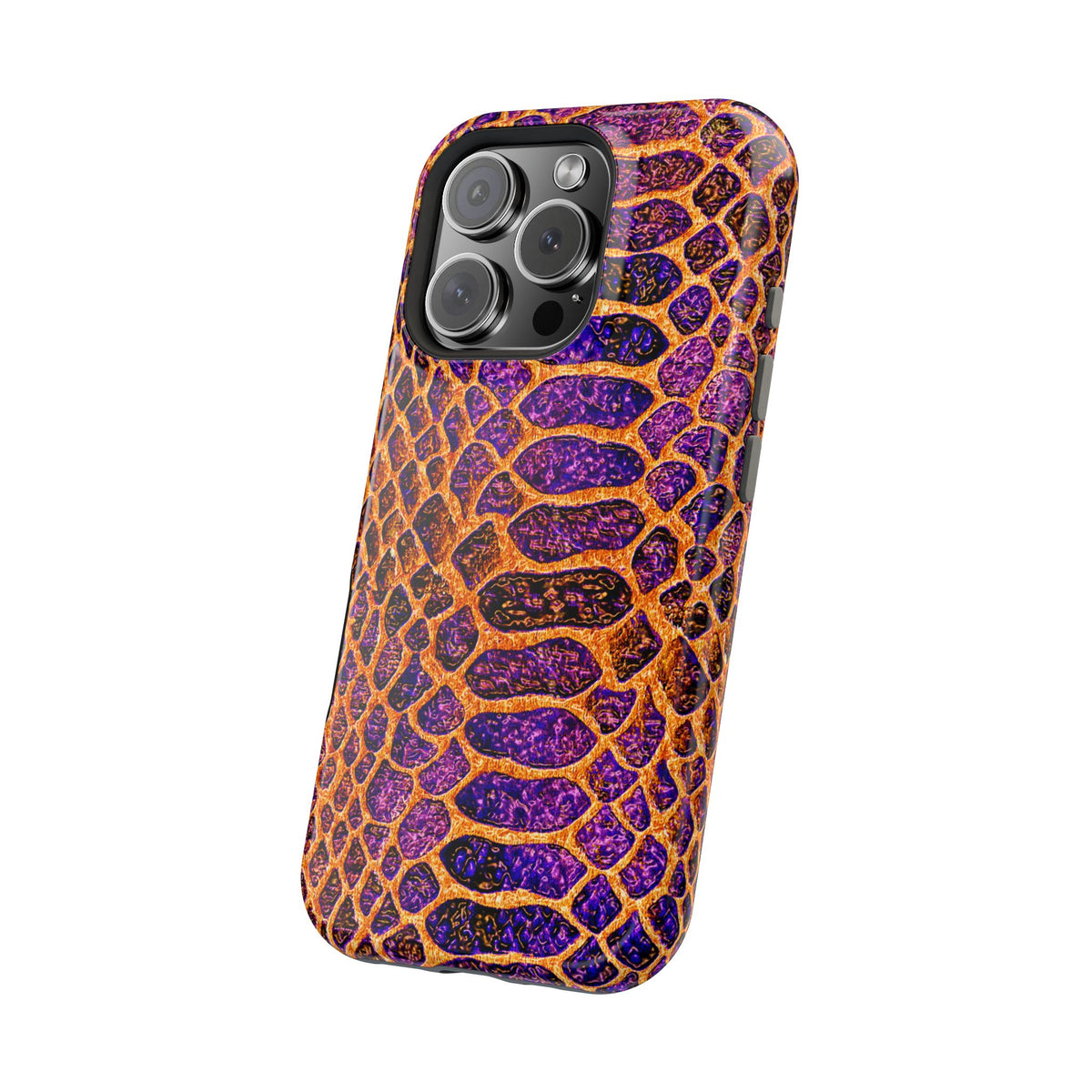 Purple-Gold Snake Skin Magnetic Impact Case