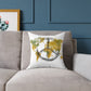 Peace Sign World Map Throw Pillow — Boho Travel Decorative Accent