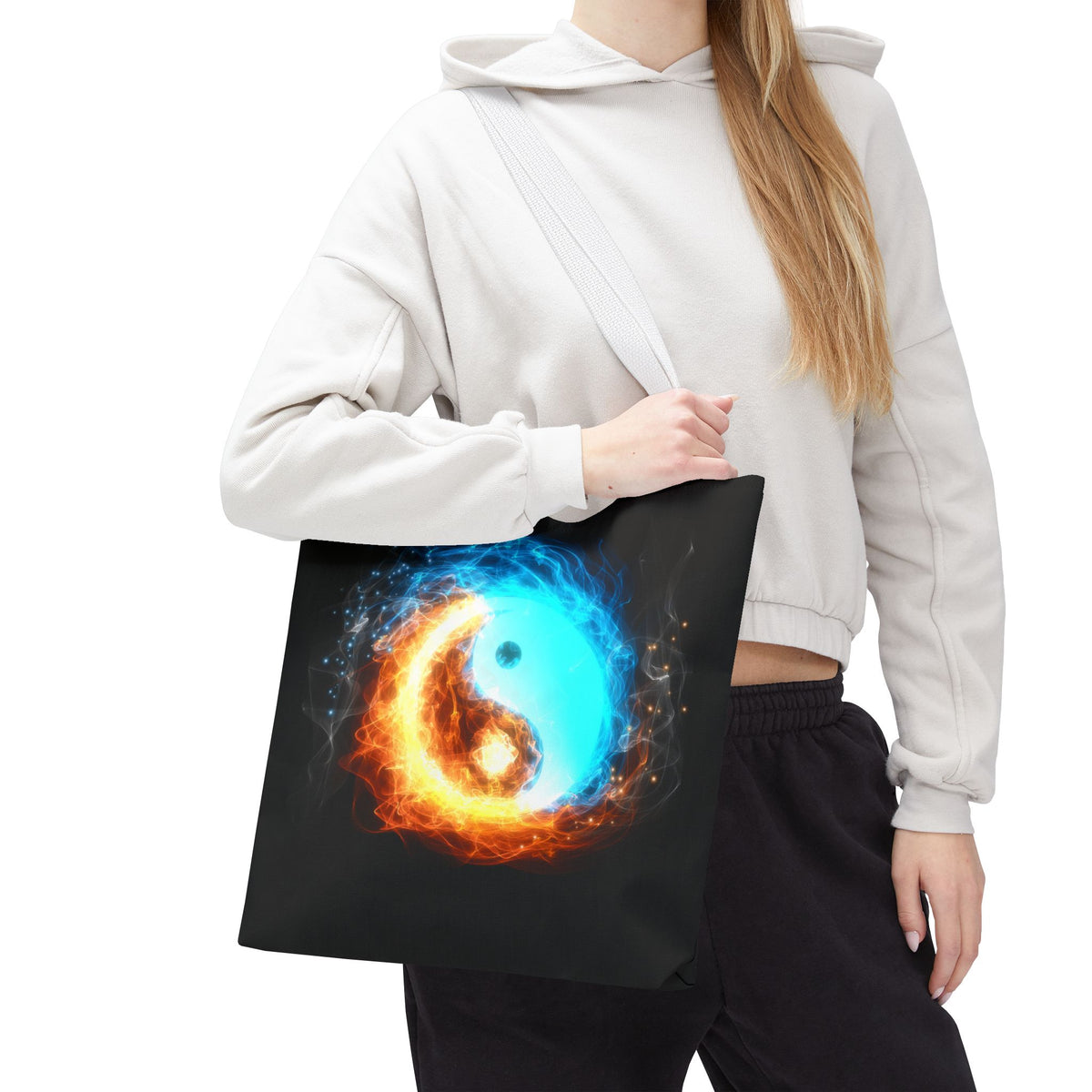 Fire and Ice Yin Yang Tote Bag