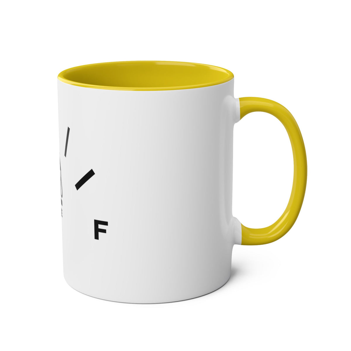Funny Two-Tone Coffee Mug with Fuel Coffee Gauge Design - Conscience Garment