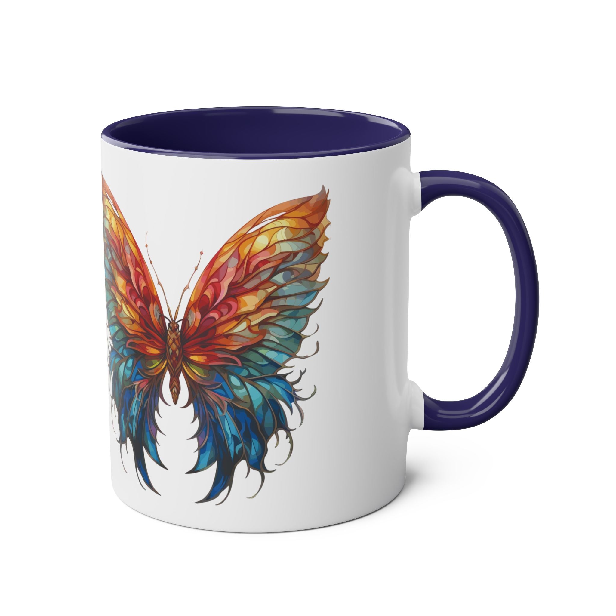 Butterfly Two-Tone Coffee Mug, Birthday Gift, 7 Colors