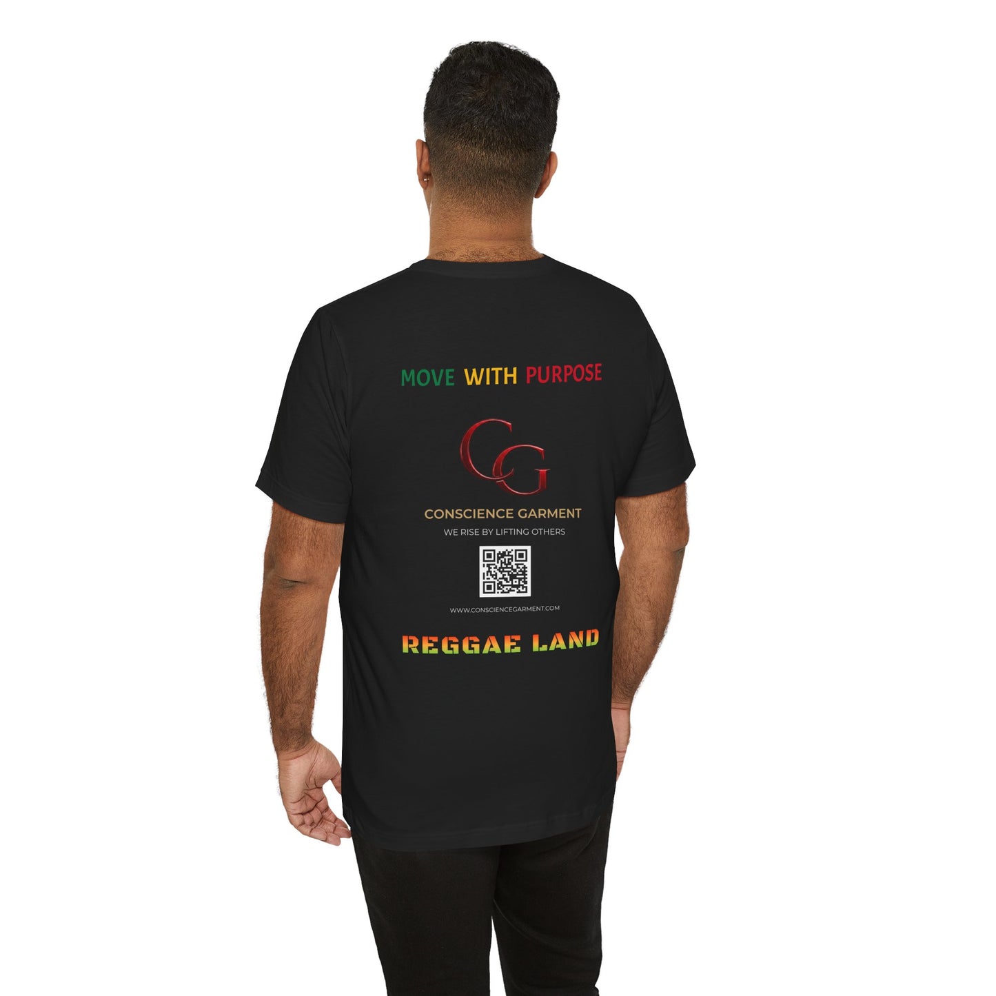 One Love Reggae T-Shirt Move With Purpose Inspirational Graphic T-Shirt