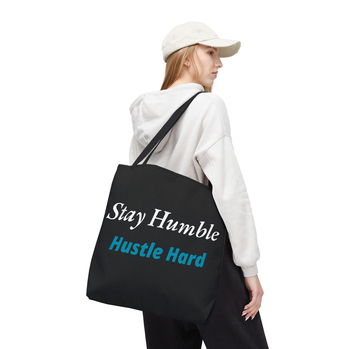 Stay Humble Hustle Hard Motivational Tote Bag