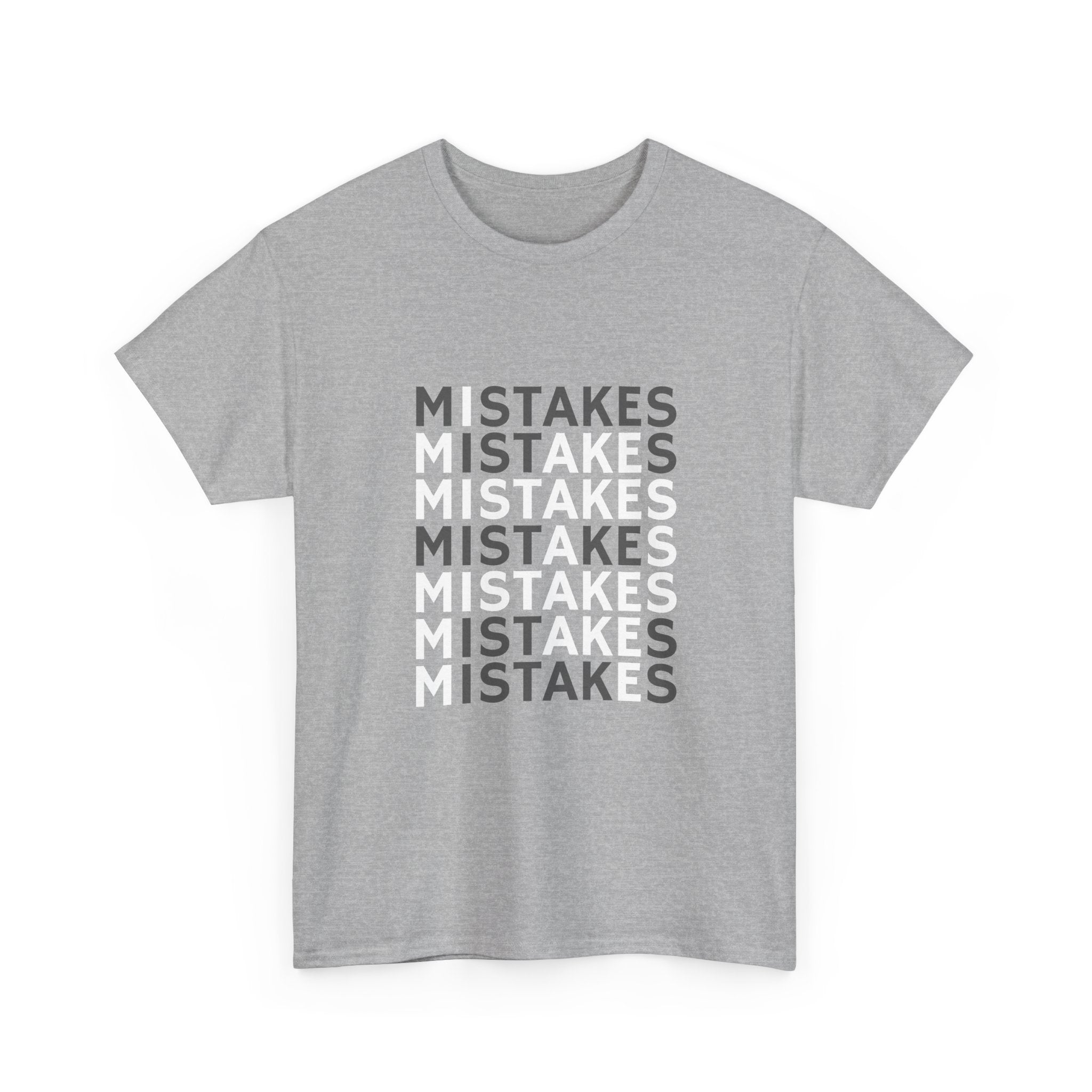 Mistakes Repeat Graphic Tee — Black Typographic T-Shirt