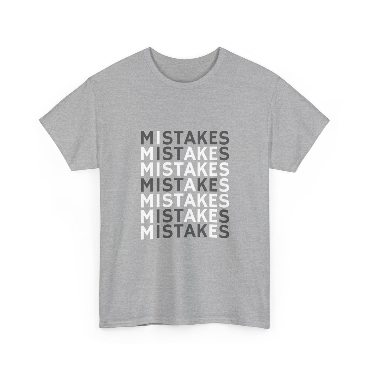 Mistakes Repeat Graphic Tee — Black Typographic T-Shirt