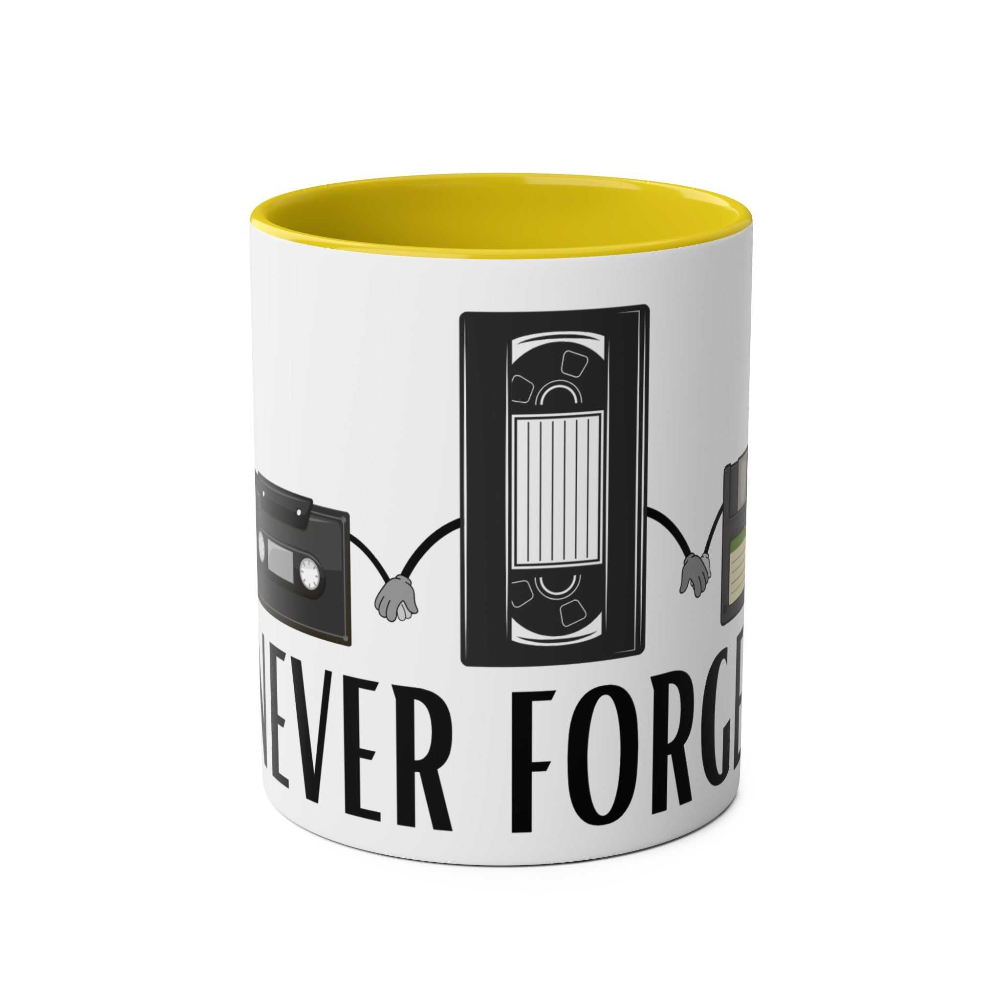 Never Forget, Mugs, 2 tone, Birthday Gift, Good Old Times, Conscience Garment, Coffee, Tea, Funny