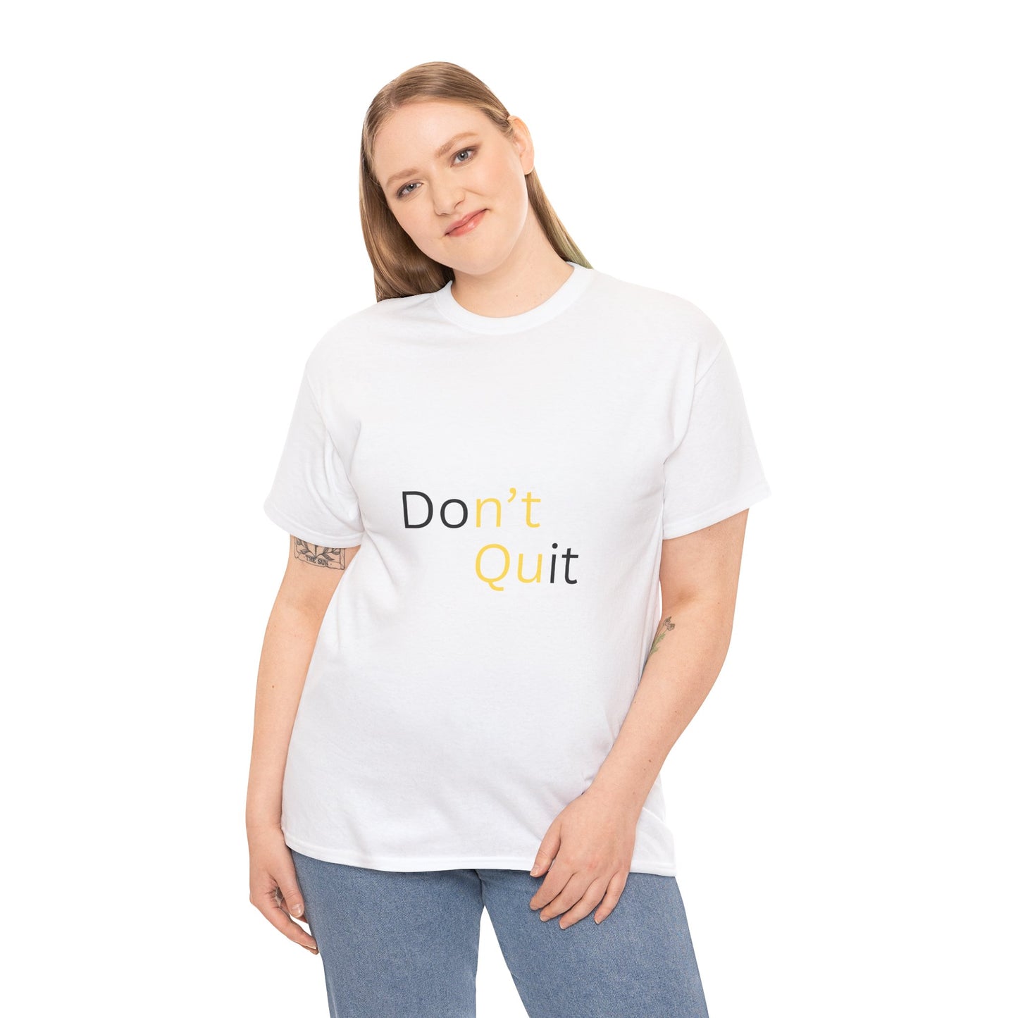 Motivational Unisex Tee, Don't Quit Inspirational Shirt, Fitness Gift, Encouragement Tee, Casual Wear, Unisex Cotton Top - Conscience Garment