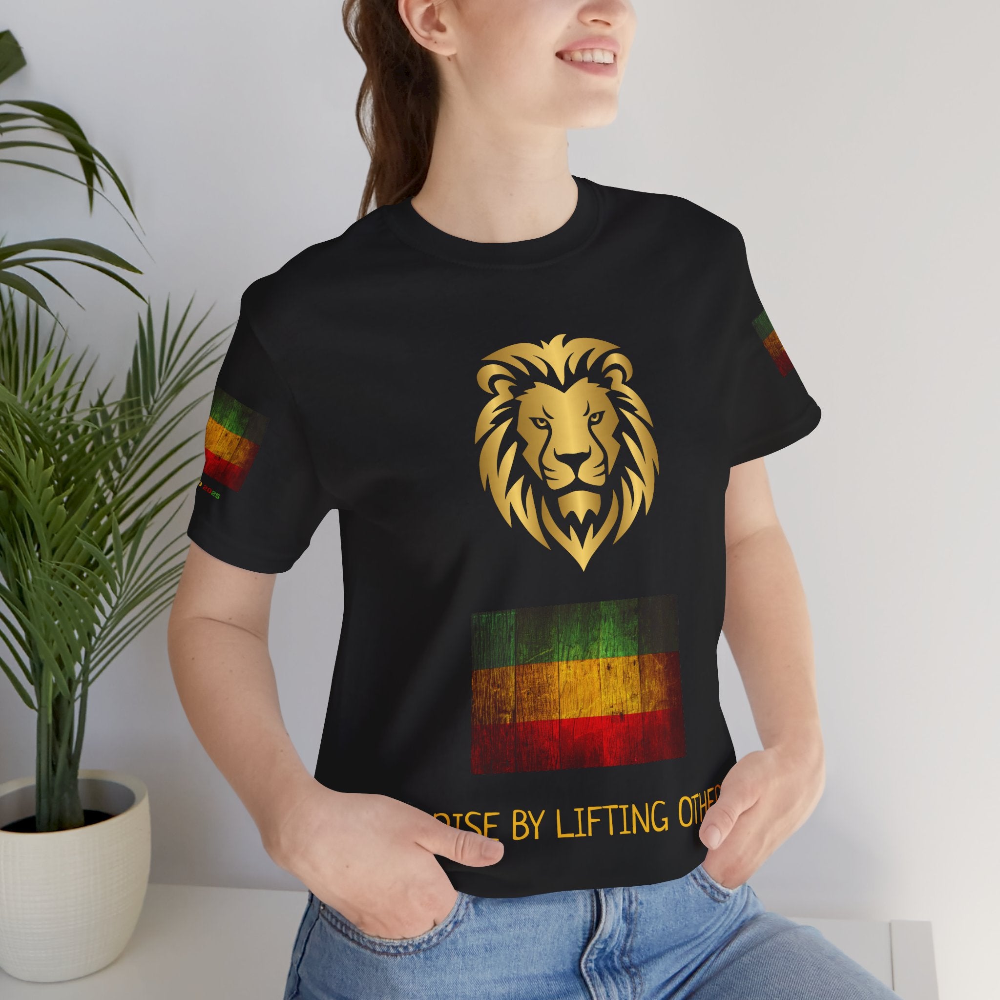 We rise by lifting others, Reggae Love Unisex T-shirt, Celebrate Unity, Peace, Culture, Music, Africa, Jamaica, Gift for Music Lovers, Festivals, and Holidays