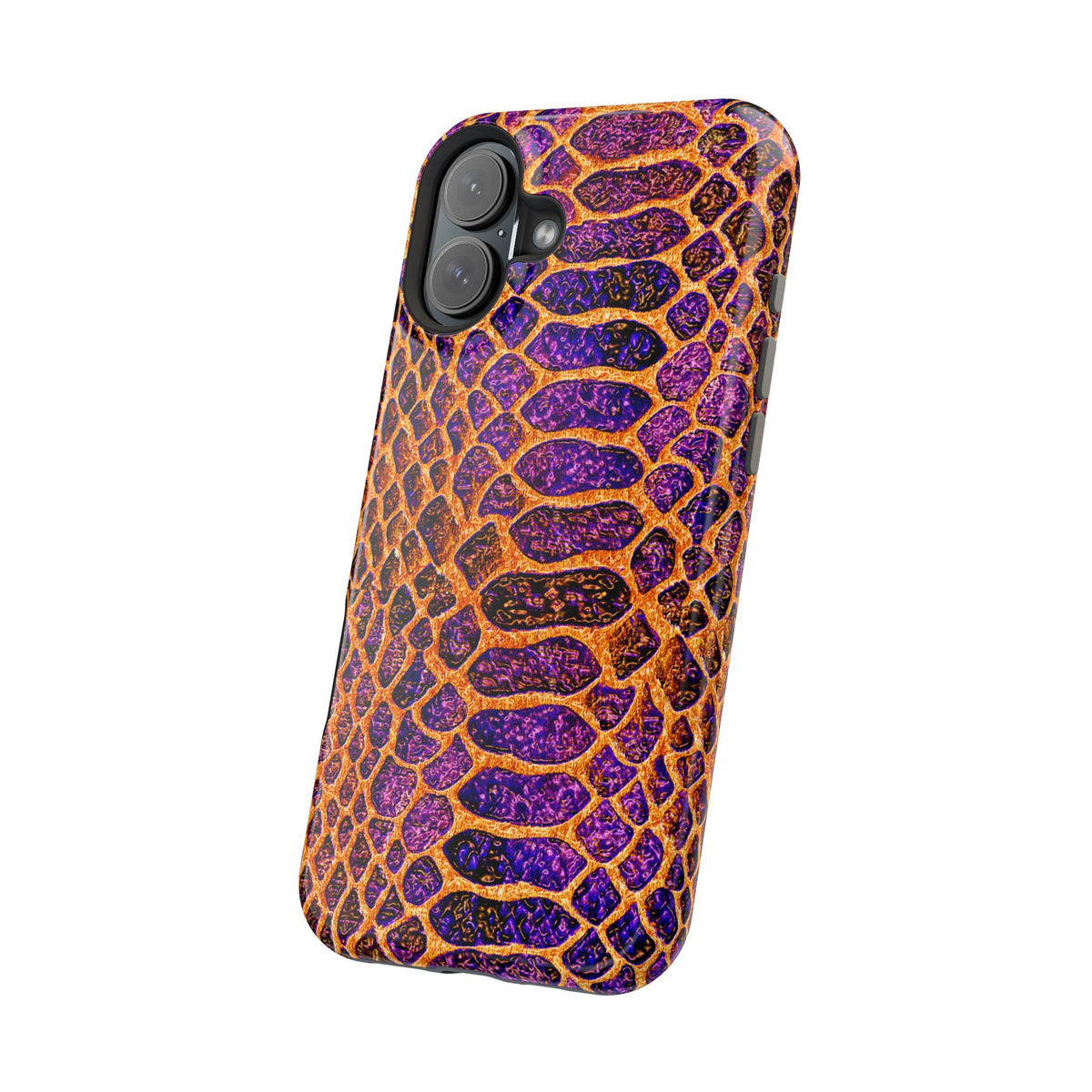 Purple-Gold Snake Skin Magnetic Impact Case