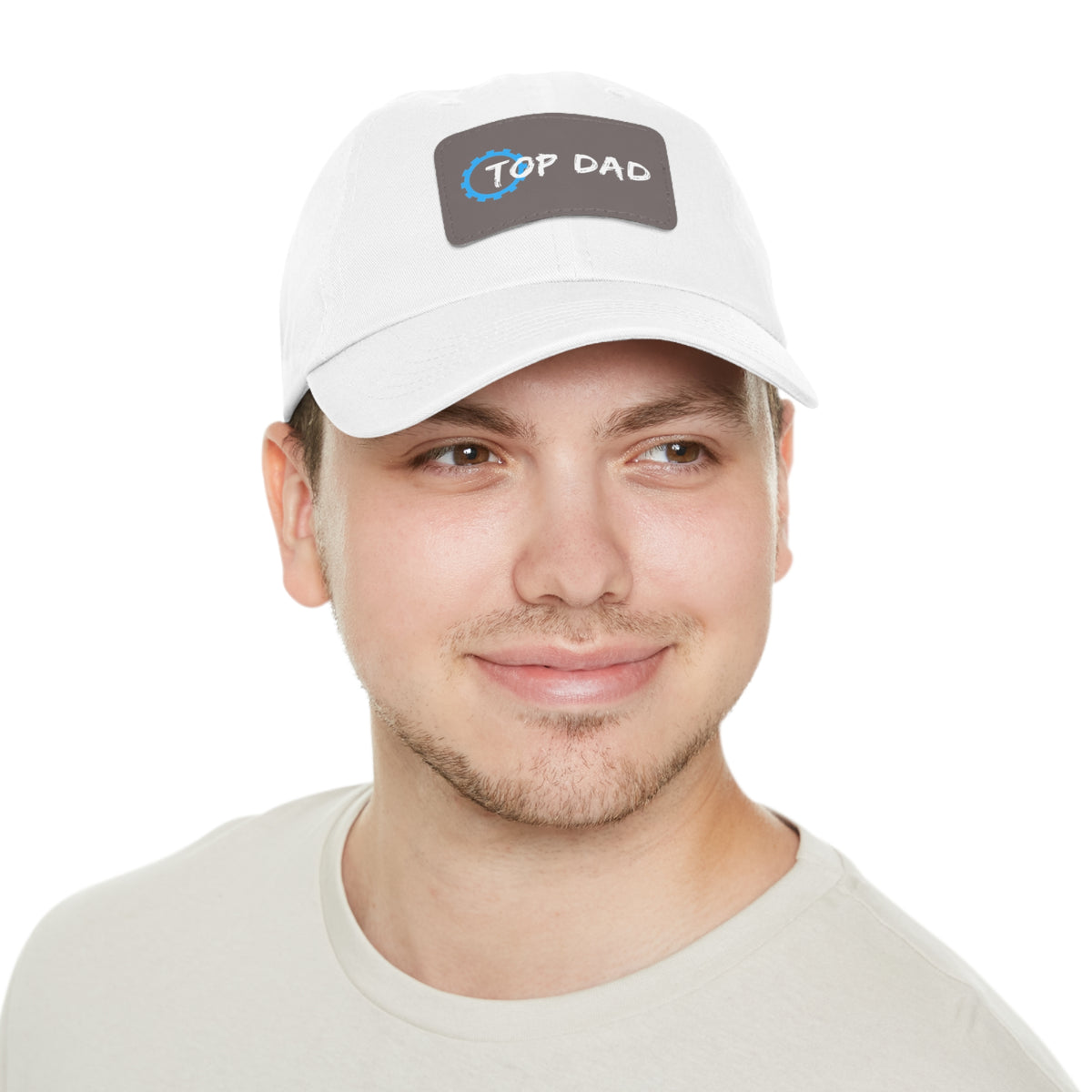 Dad Hat with Leather Patch (Rectangle) - Conscience Garment