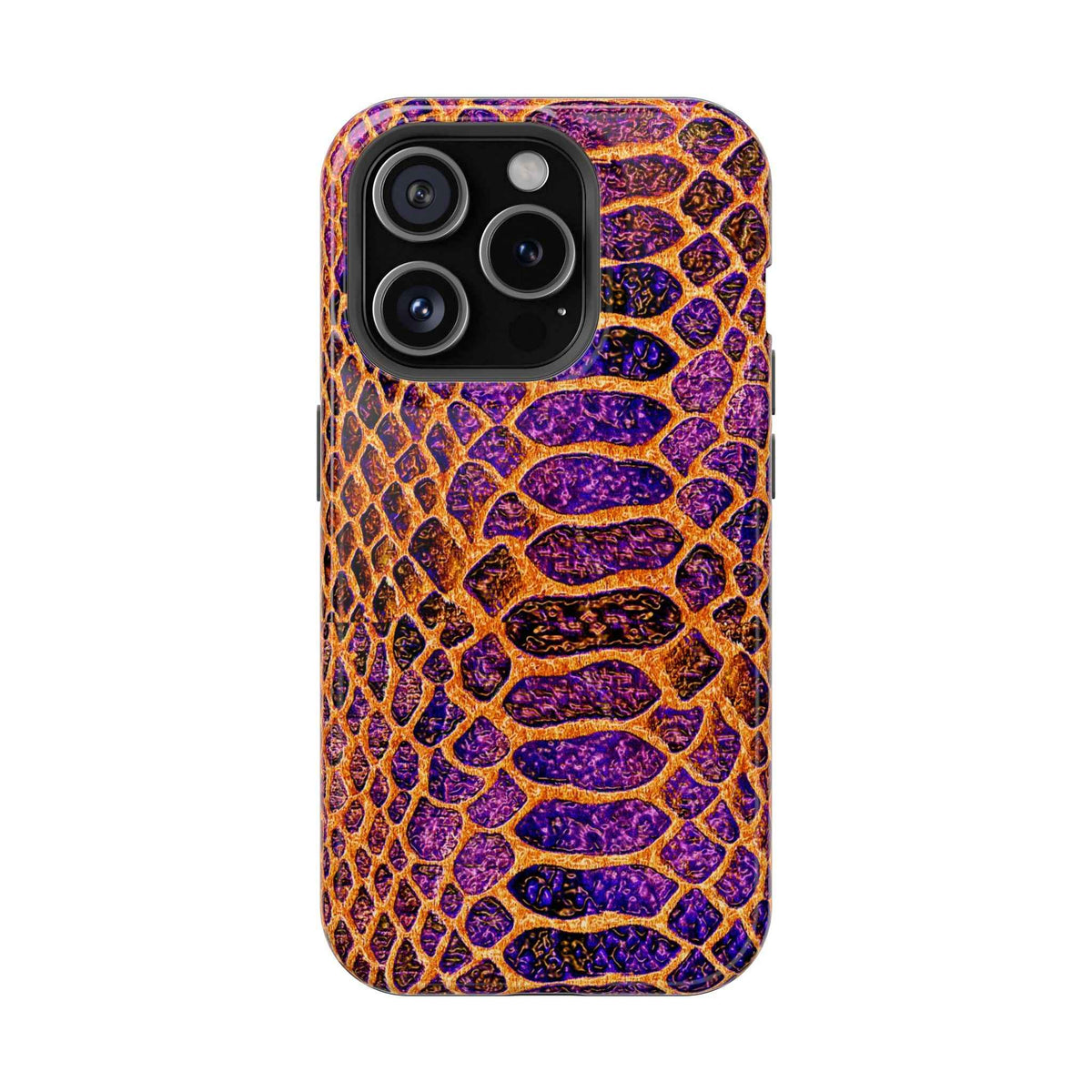Purple-Gold Snake Skin Magnetic Impact Case