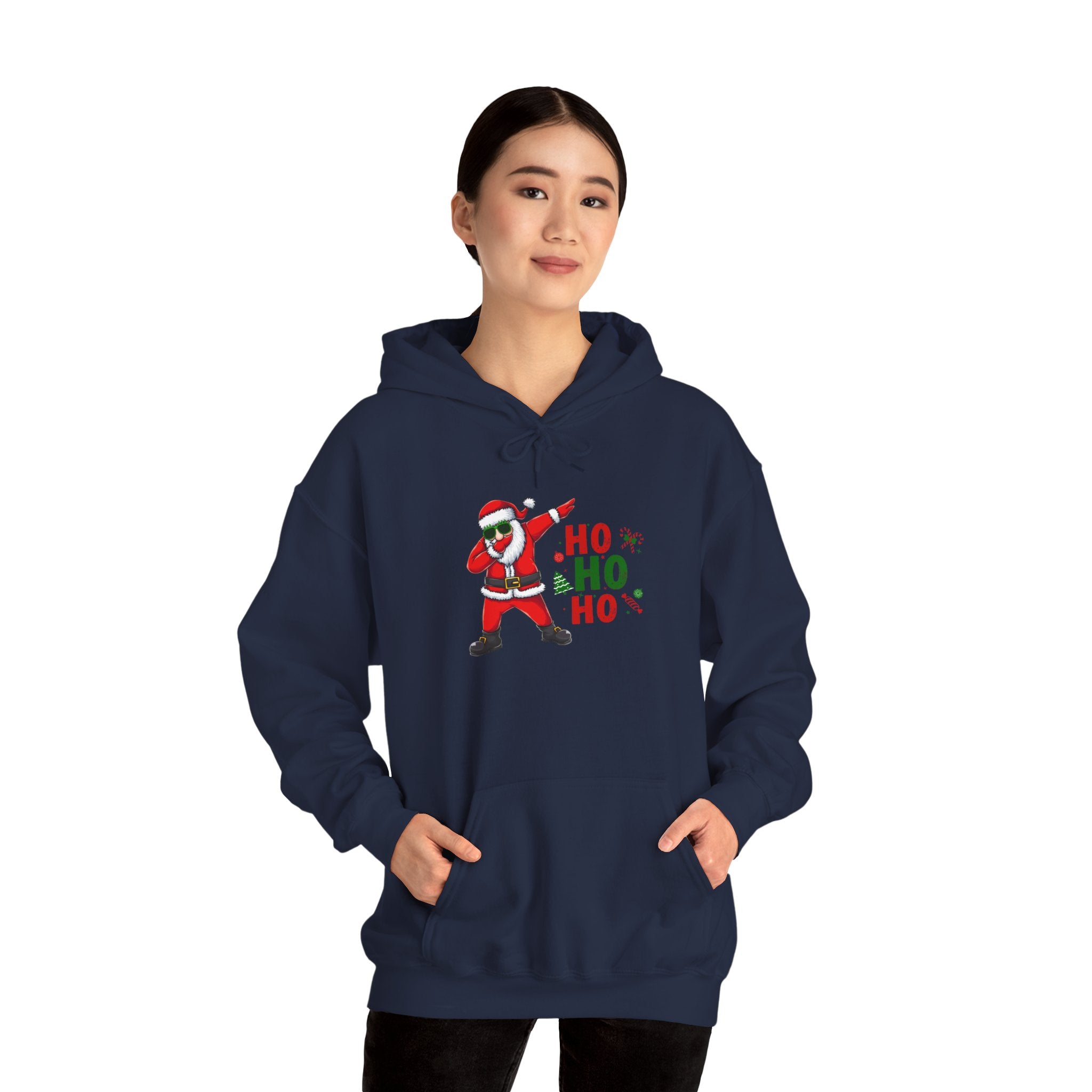 Dabbing Santa Hoodie — 'Ho Ho Ho' Christmas Holiday Sweatshirt