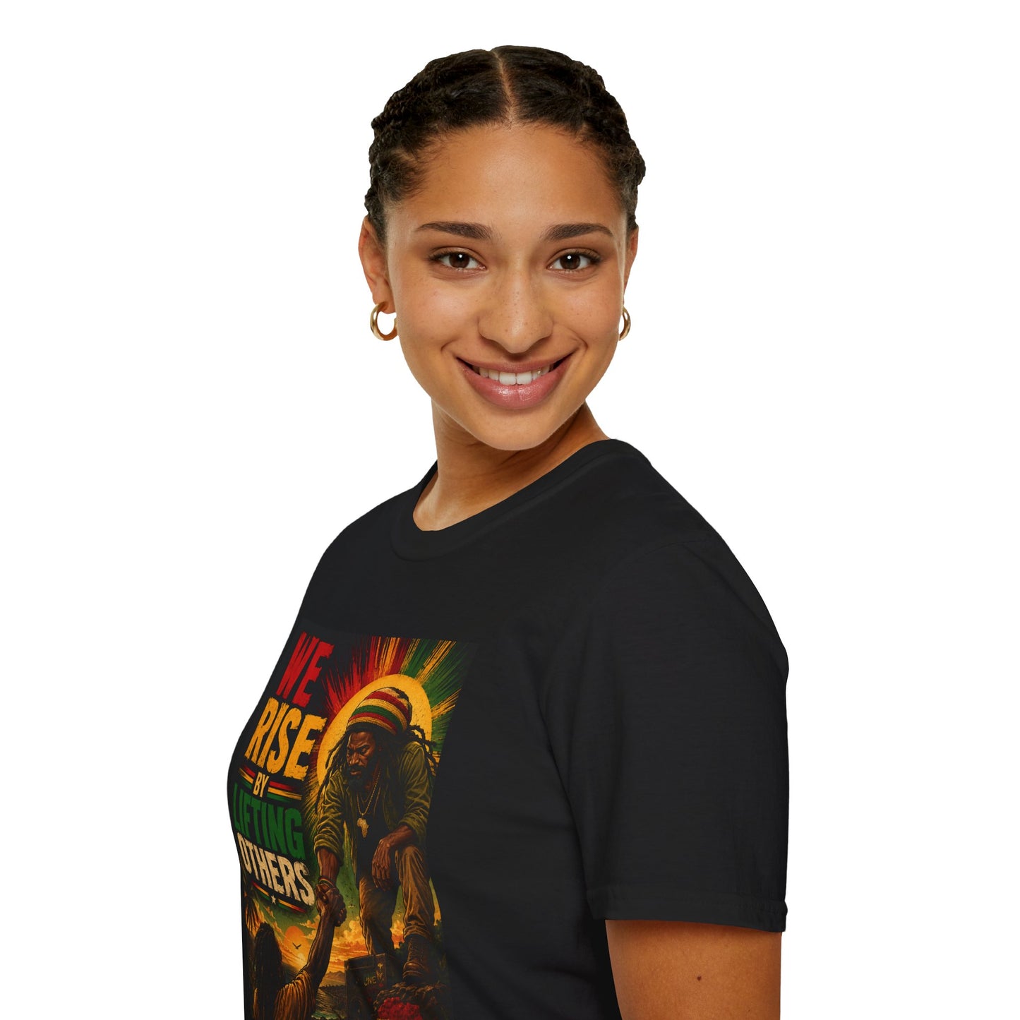 We Rise By Lifting Others T-Shirt — Rasta Sun Reggae Inspirational Tee