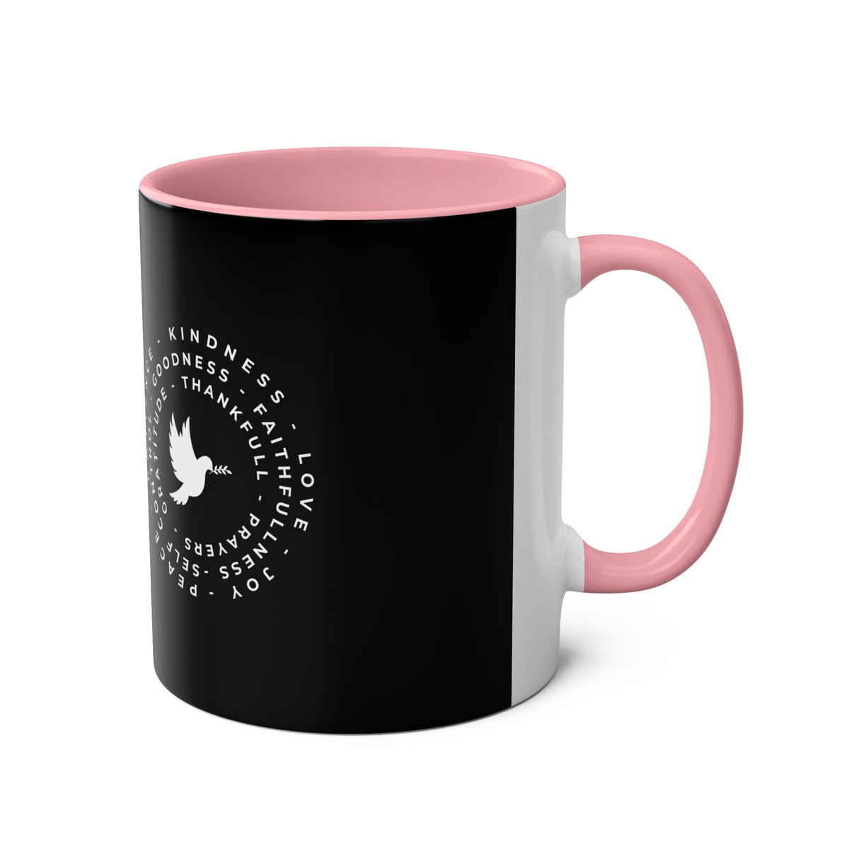 Mug with Dove and Harmony & meanigful words - Conscience Garment