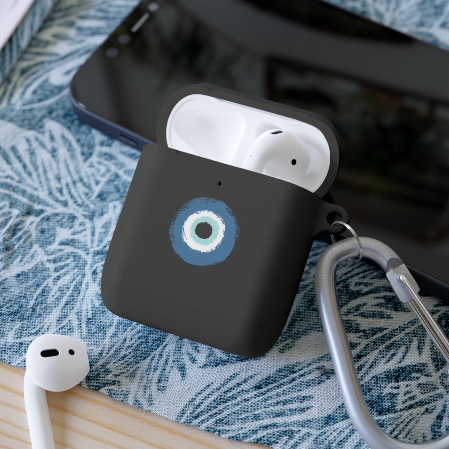AirPods Case Cover with Evil Eye Design, Protective Case for AirPods Pro, Trendy Wireless Earbud Cover, Unique Gift for Music Lovers, [...] - Conscience Garment