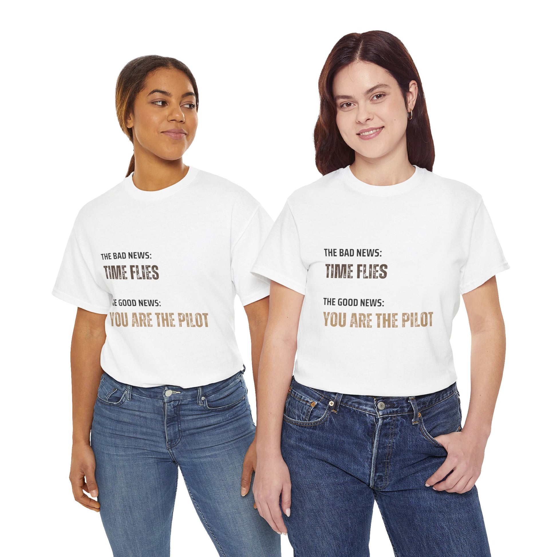 Time Flies T-Shirt, Motivational 'Only You Are In Control' - Conscience Garment