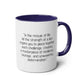 Lion Mosaic Design and Quote Mug, 11oz