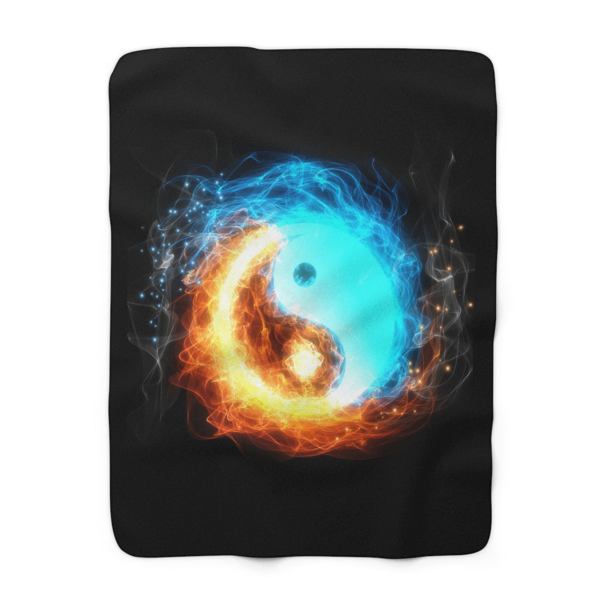 Yin Yang Sherpa Fleece Blanket – Spiritual Balance Gift
