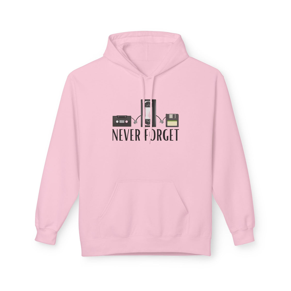 White Never Forget Graphic Hoodie | Minimalist Statement Sweatshirt | Unisex Pullover Hoodie | Meaningful Graphic Streetwear