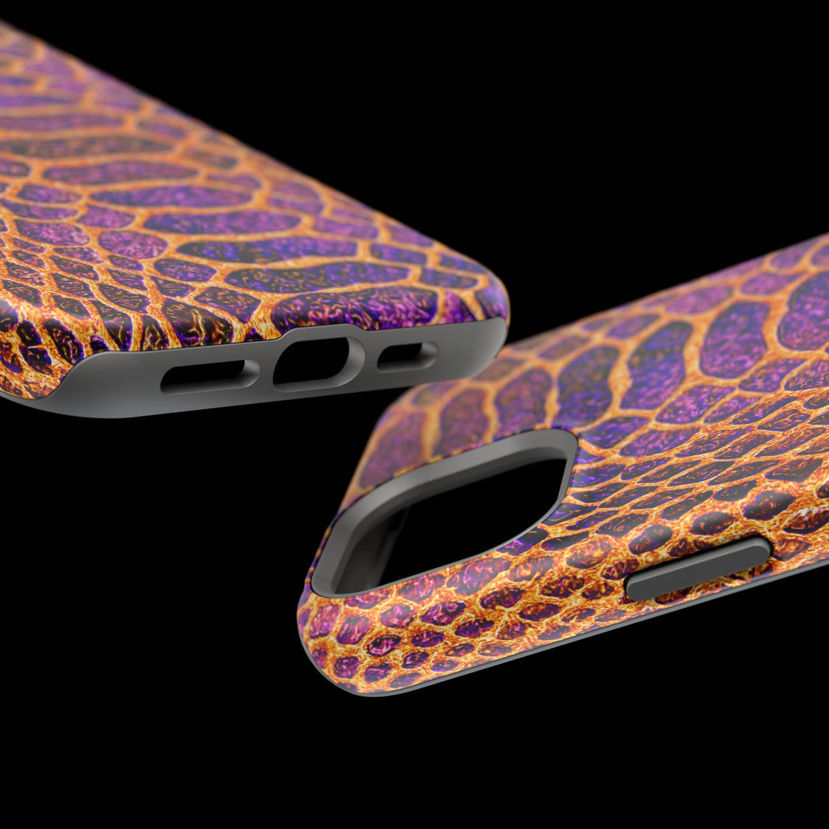 Purple-Gold Snake Skin Magnetic Impact Case