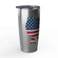 American Flag USA Map 20oz Tumbler — Patriotic Insulated Travel Cup