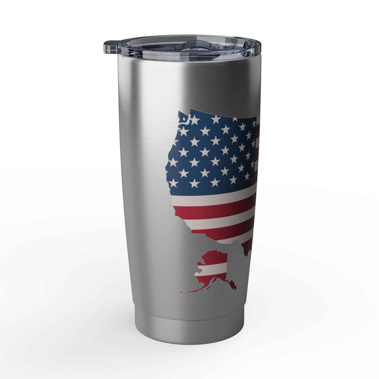 American Flag USA Map 20oz Tumbler — Patriotic Insulated Travel Cup
