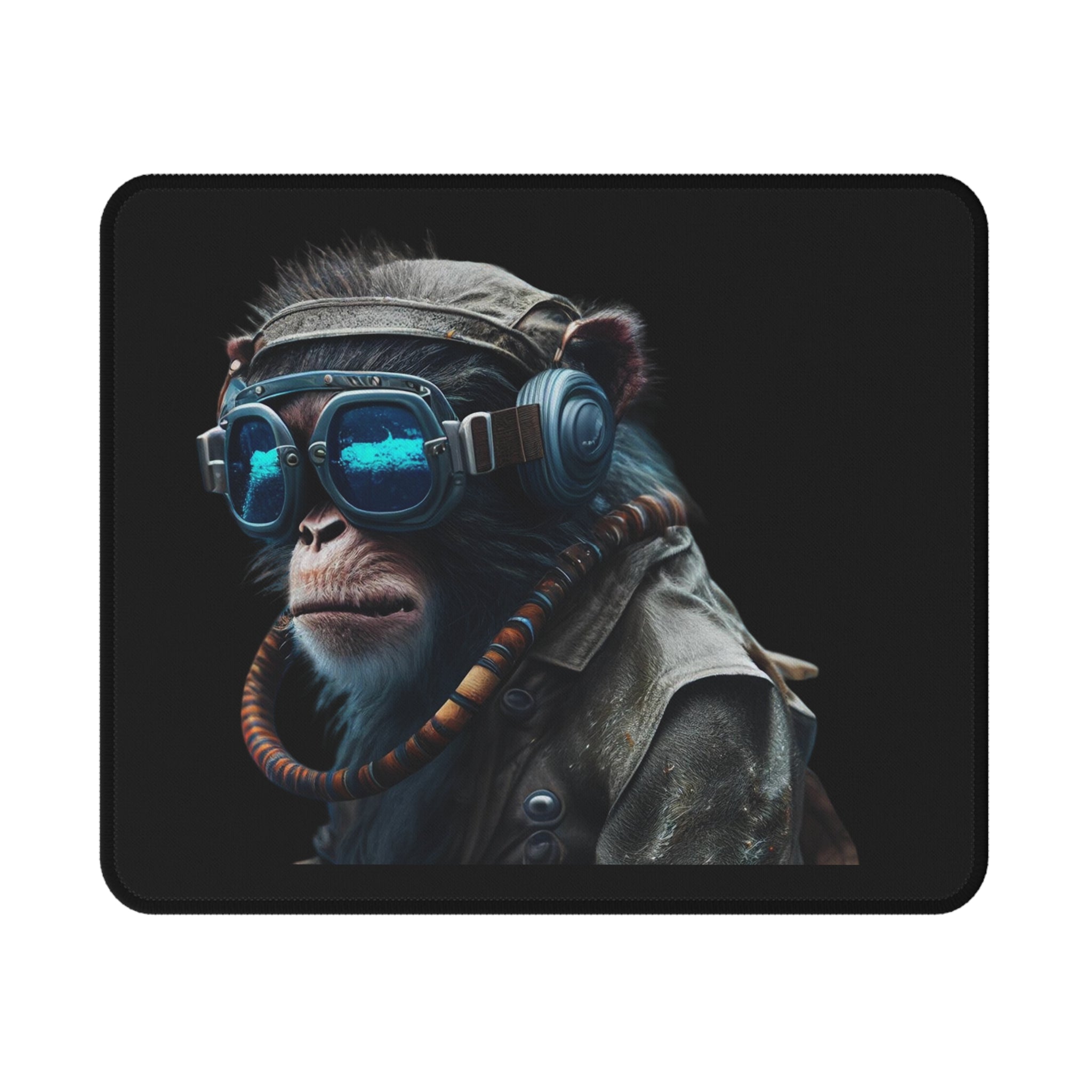 Futuristic looking Monkey, Non-Slip Gaming Mouse Pad, Gift, Funny, Mindfulness, Motivational, Inspirational, Conscience Garment