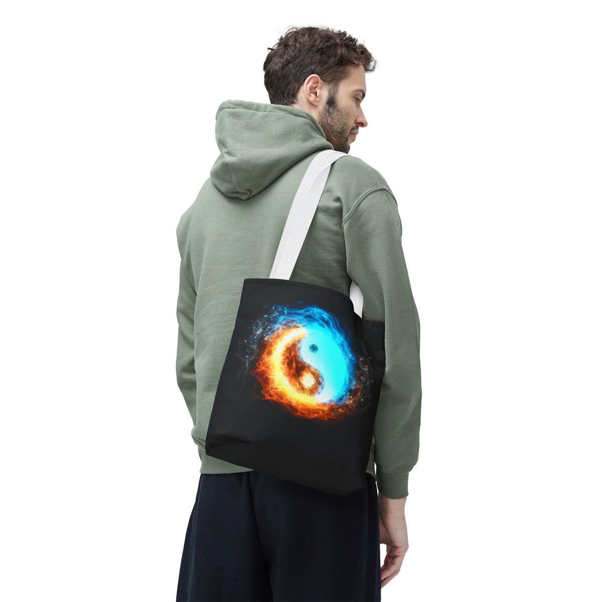 Fire and Ice Yin Yang Tote Bag