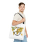 World Peace Map Tote Bag — Peace Symbol Watercolor Map Eco Shopper