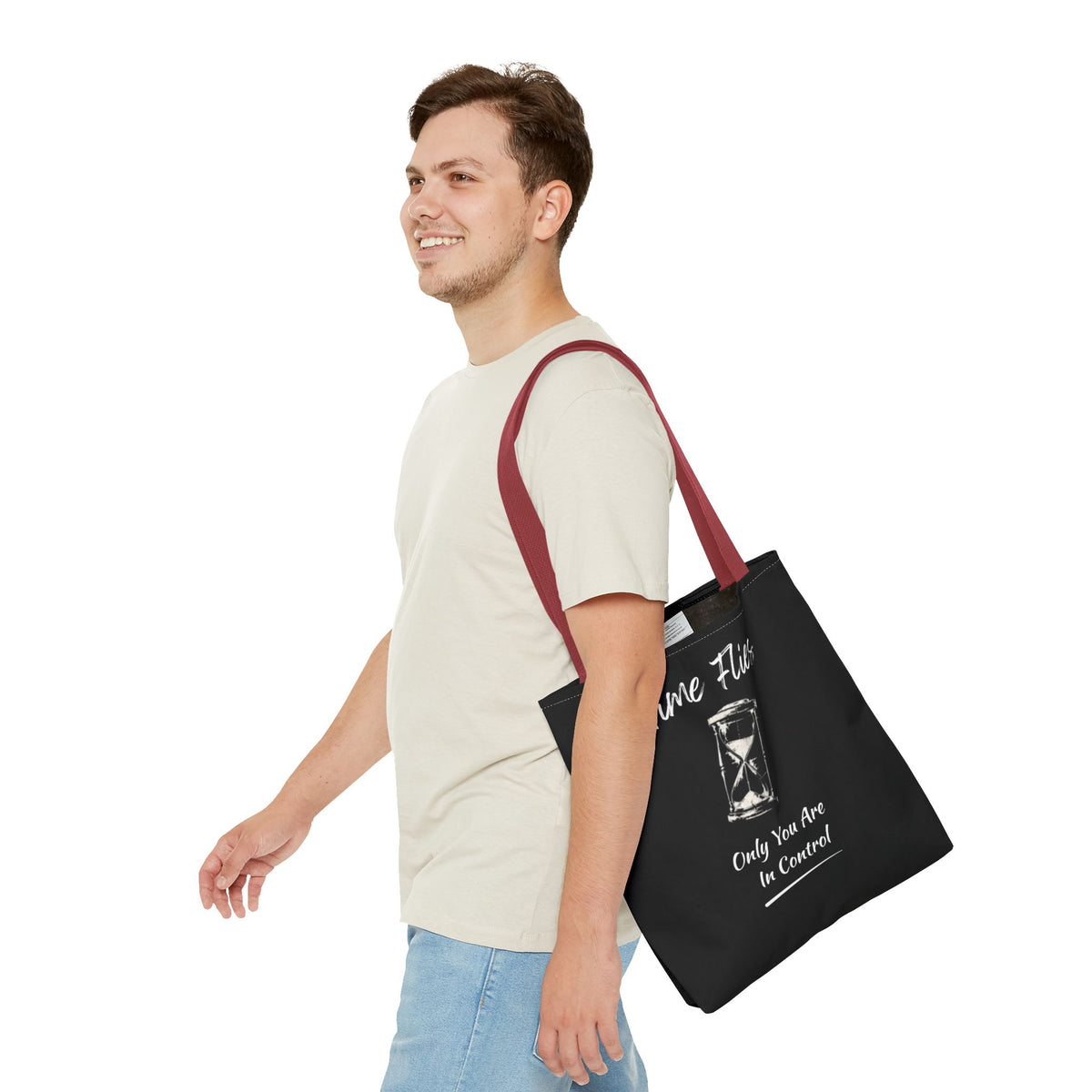 Time Flies Motivational Tote Bag