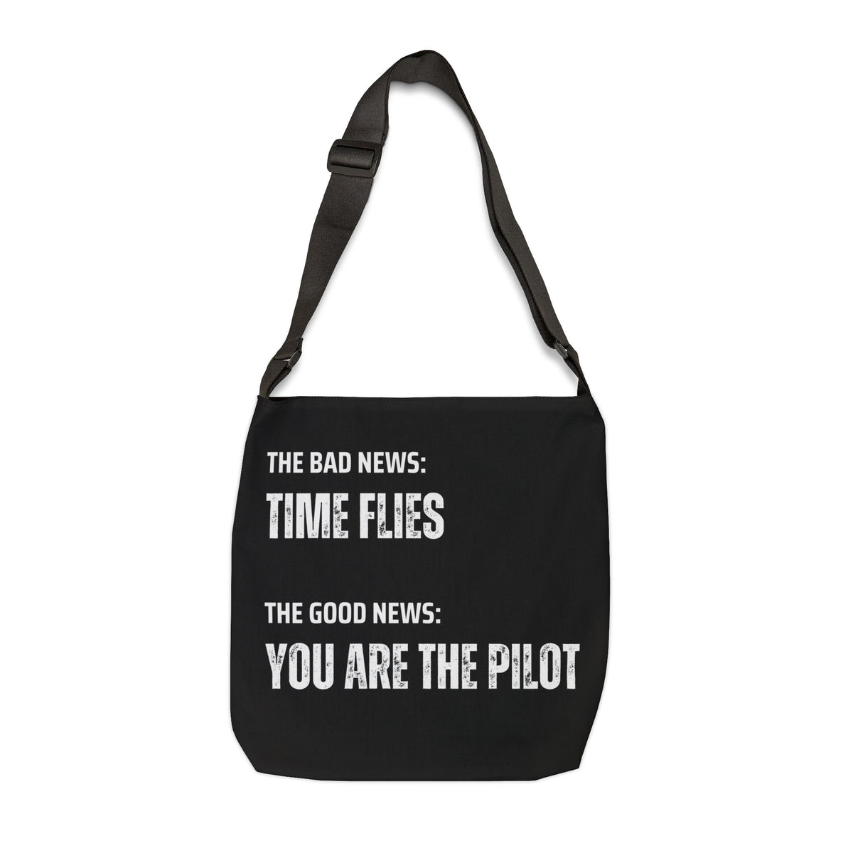 Inspirational Adjustable Tote Bag, Motivational Gift for Travelers, Unique Travel Accessory, Practical Everyday Bag - Conscience Garment