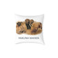 Hakuna Matata Safari Animal Square Pillow