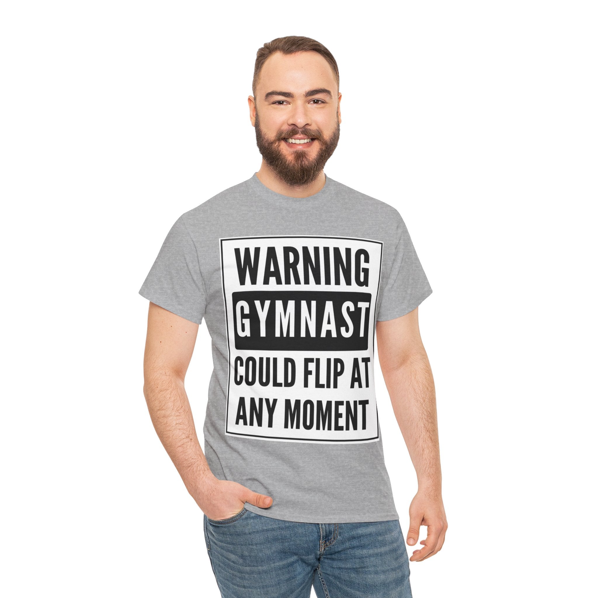 Gymnast, T shirt, Unisex Heavy Cotton, Gift, Funny, Mindfulness, Motivation, Inspiration, Conscience Garment, Wearing, Flip