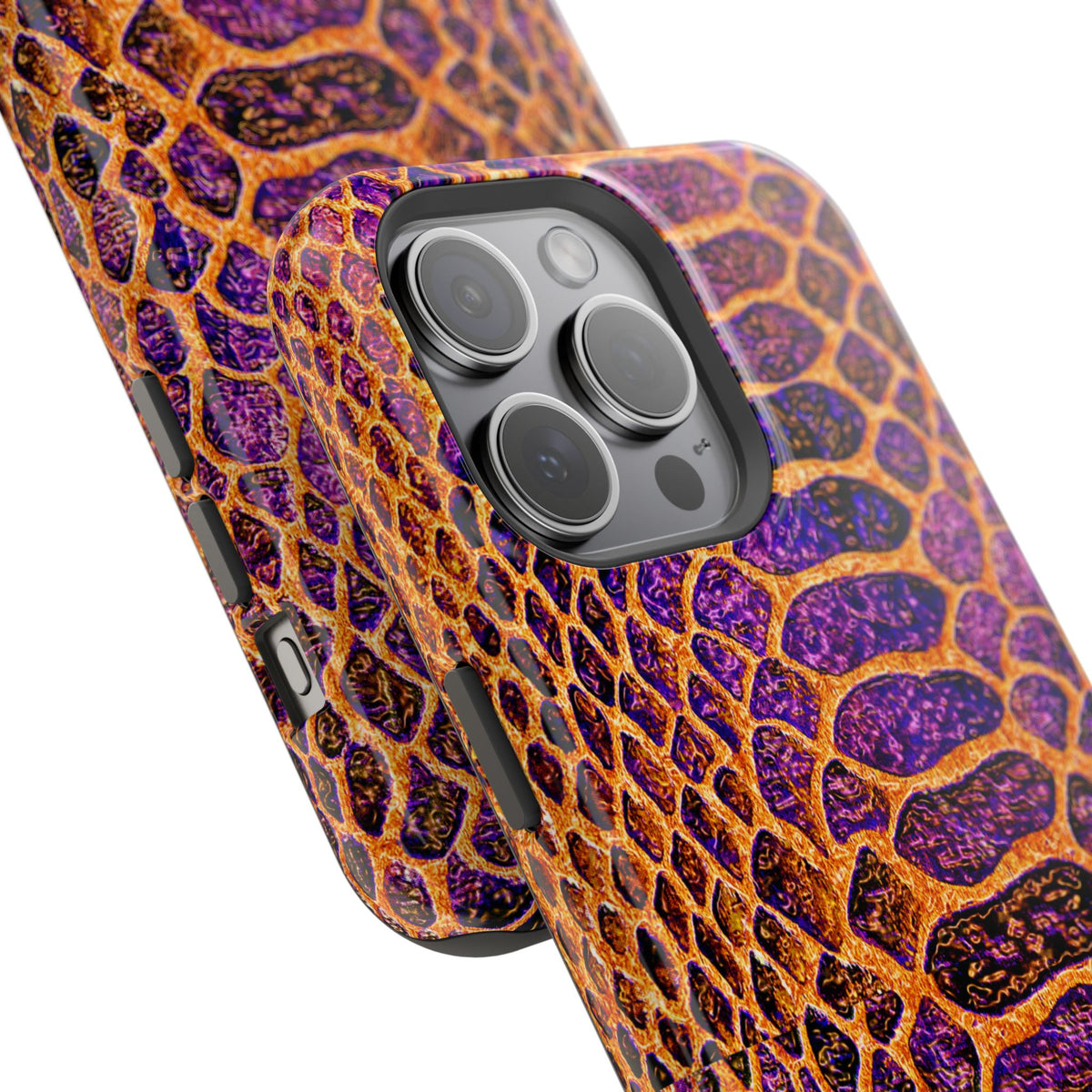 Purple-Gold Snake Skin Magnetic Impact Case