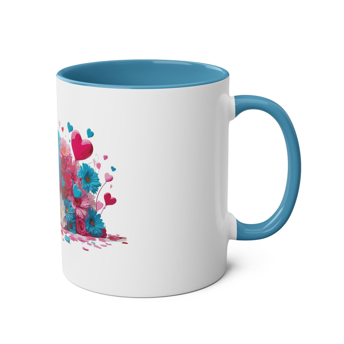 Love and Hearts Two-Tone Mug, 11oz - Conscience Garment