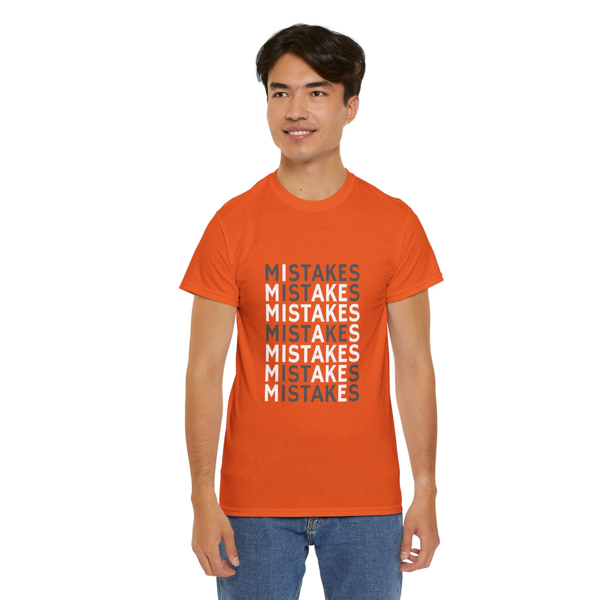 Mistakes Repeat Graphic Tee — Black Typographic T-Shirt