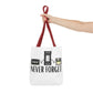 Retro Media 'Never Forget' Tote Bag — Vintage Cassette, VHS & Floppy Design