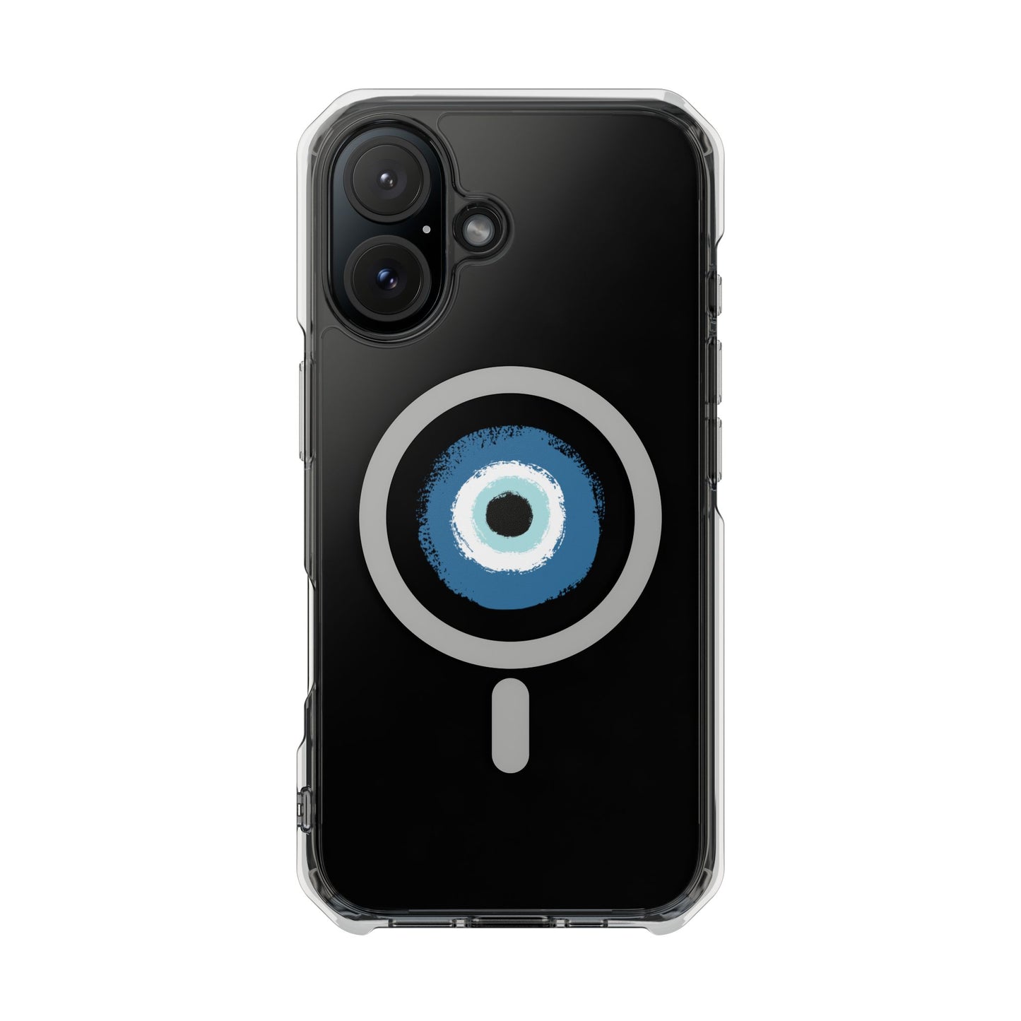 Clear Magnetic Phone Case with Evil Eye Design — Protective MagSafe-Compatible iPhone Cover
