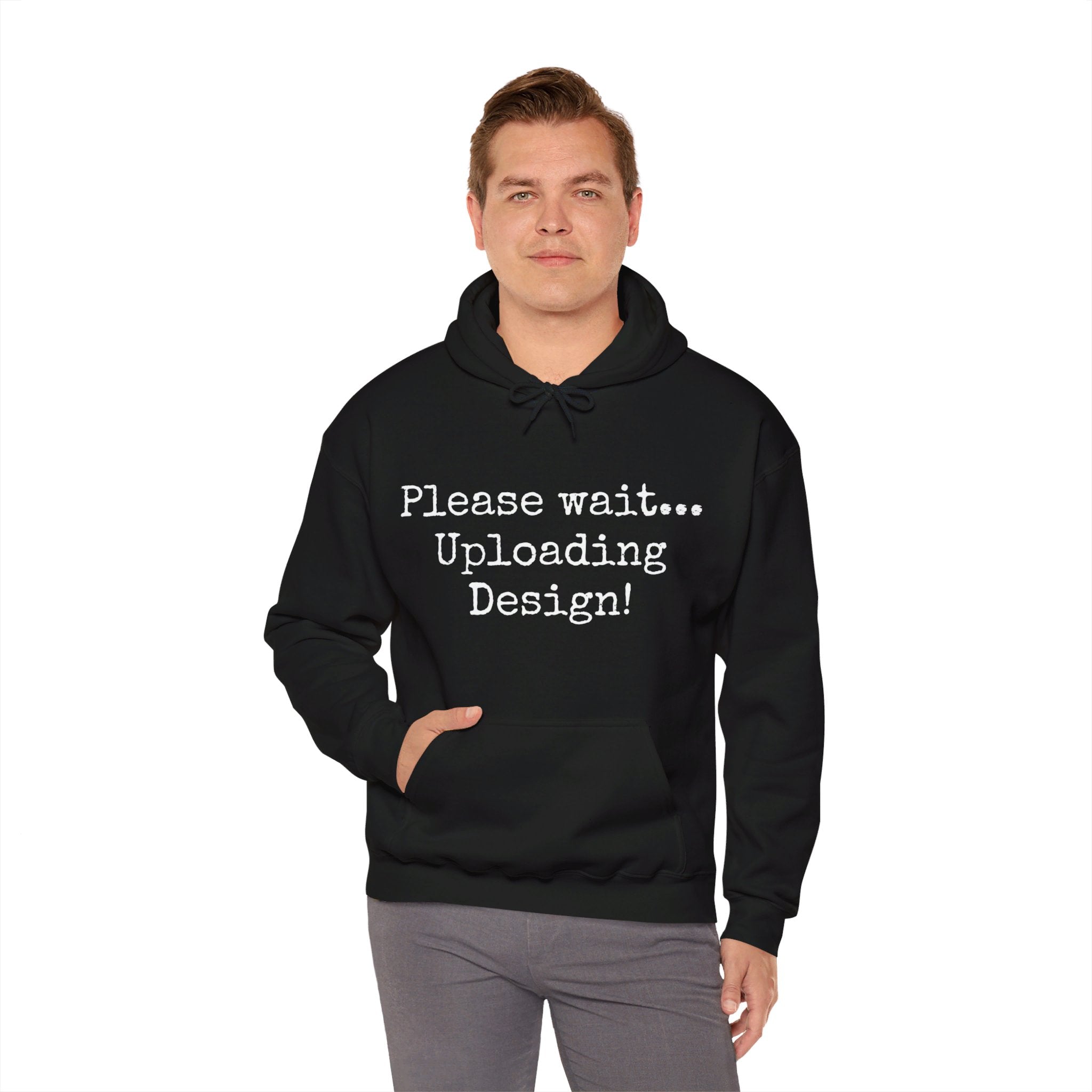 Please wait uploading, Unisex Hooded Sweatshirt, Gift, Mindfulness, Motivation, Inspiration, Conscience Garment, Funny