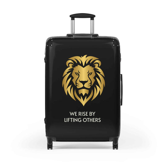 Lion Crest Suitcase – Gold Lion Travel Luggage