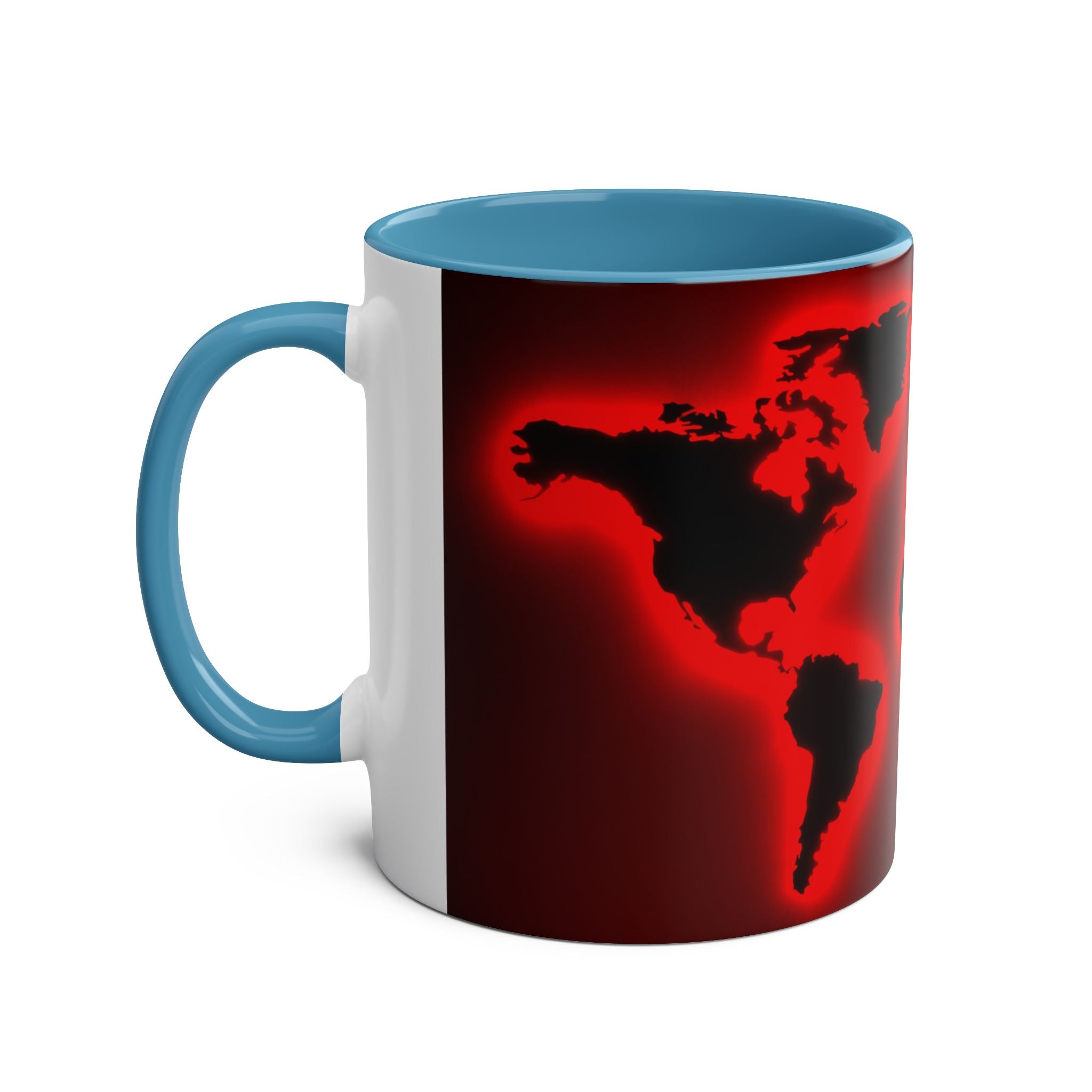 World Map, Mugs, 2 tone, Birthday Gift, Travel, Conscience Garment, Coffee, Tea