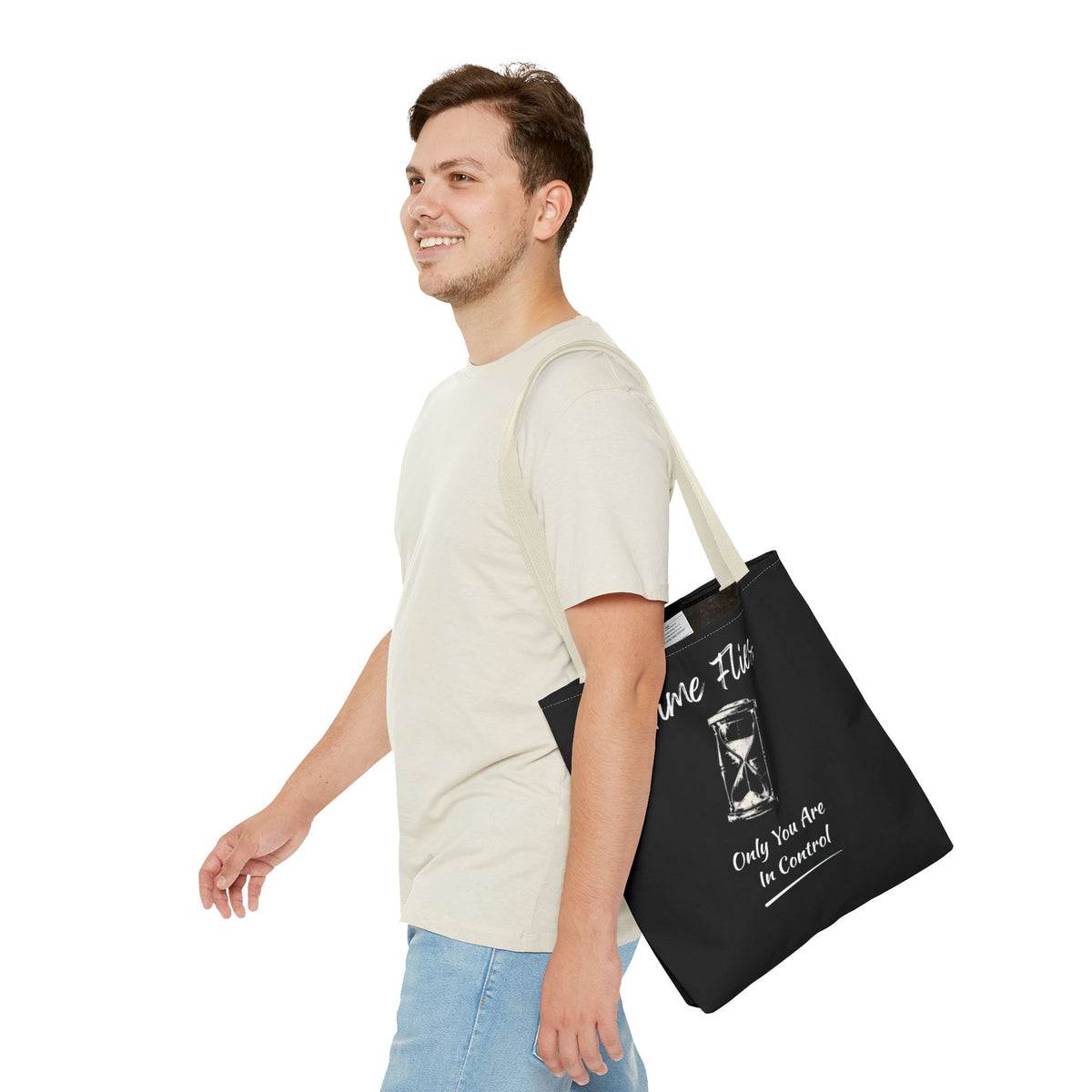 Time Flies Motivational Tote Bag
