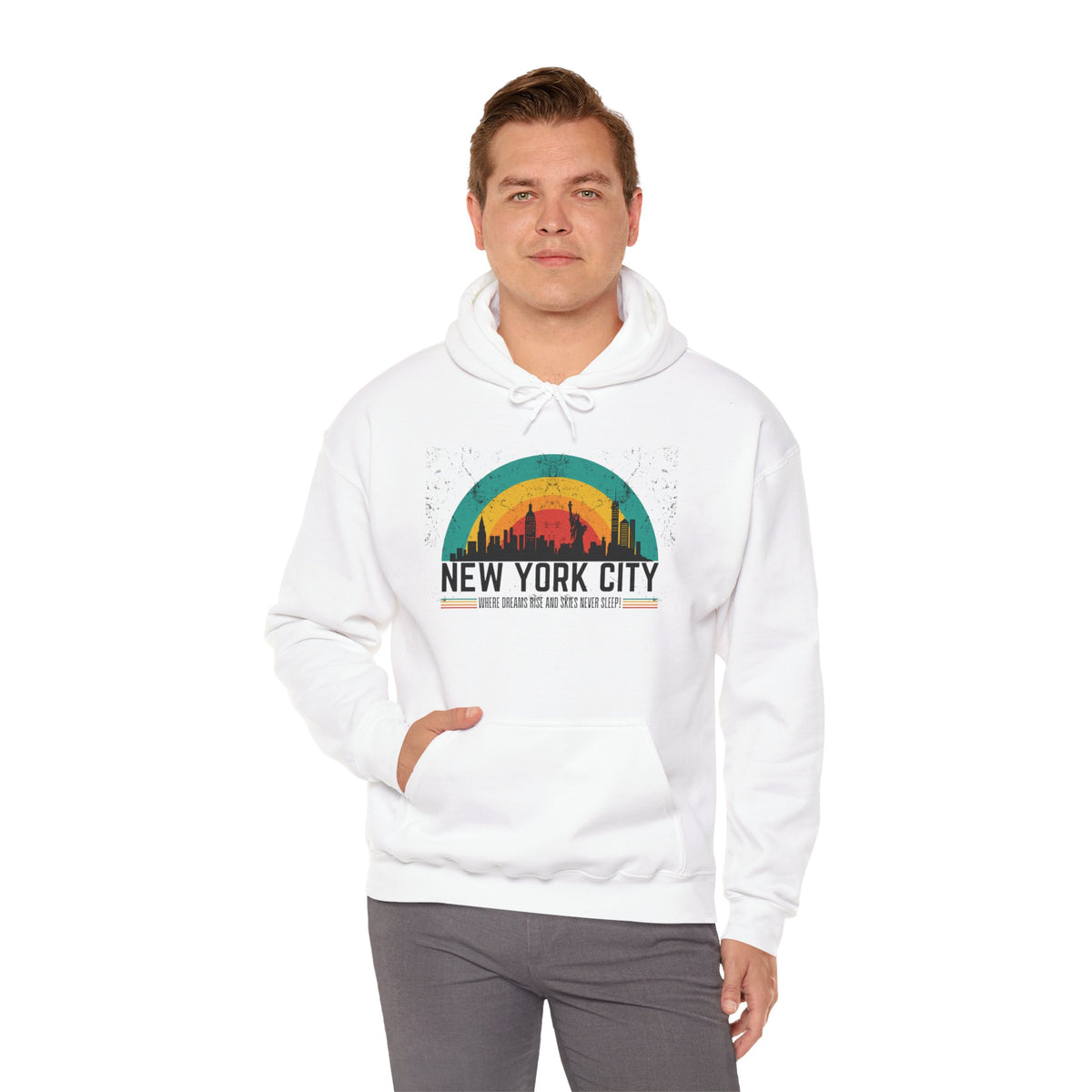 Hooded Sweatshirt - New York City Skyline - Conscience Garment