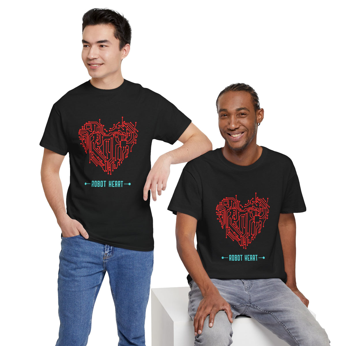 Tech Heart T-Shirt — 'Robot Heart' Circuit Board Graphic - Conscience Garment