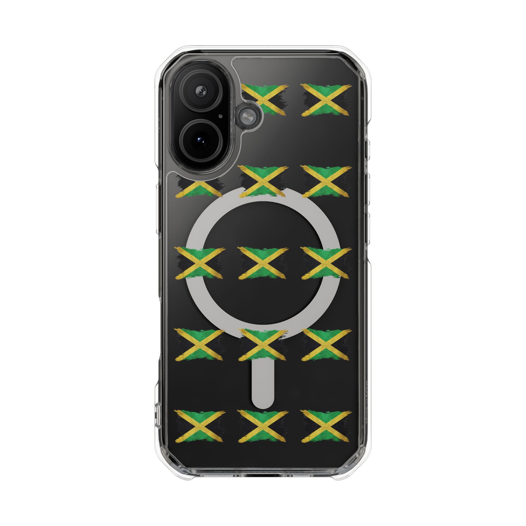 Jamaica Flag Clear Magnetic Phone Case — MagSafe Compatible