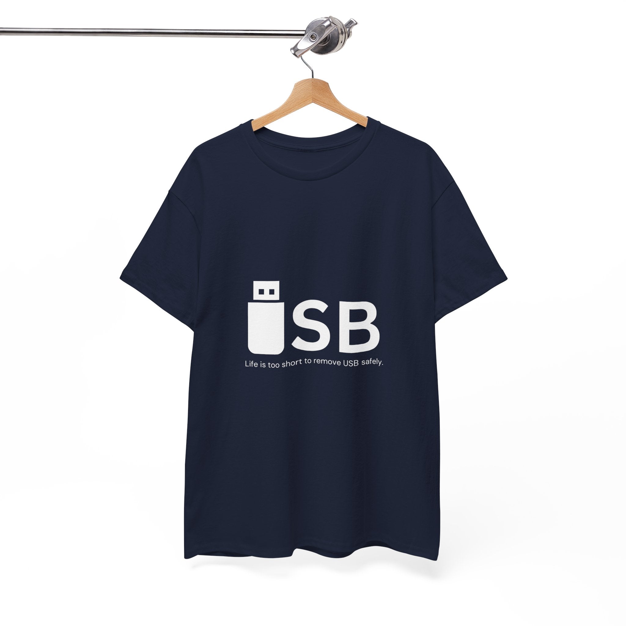 USB Life Short Unisex Tee, Funny Tech Gift, Programmer Shirt, Geek Humor Tee, Casual Everyday Wear, Unique Gift for Men and Women