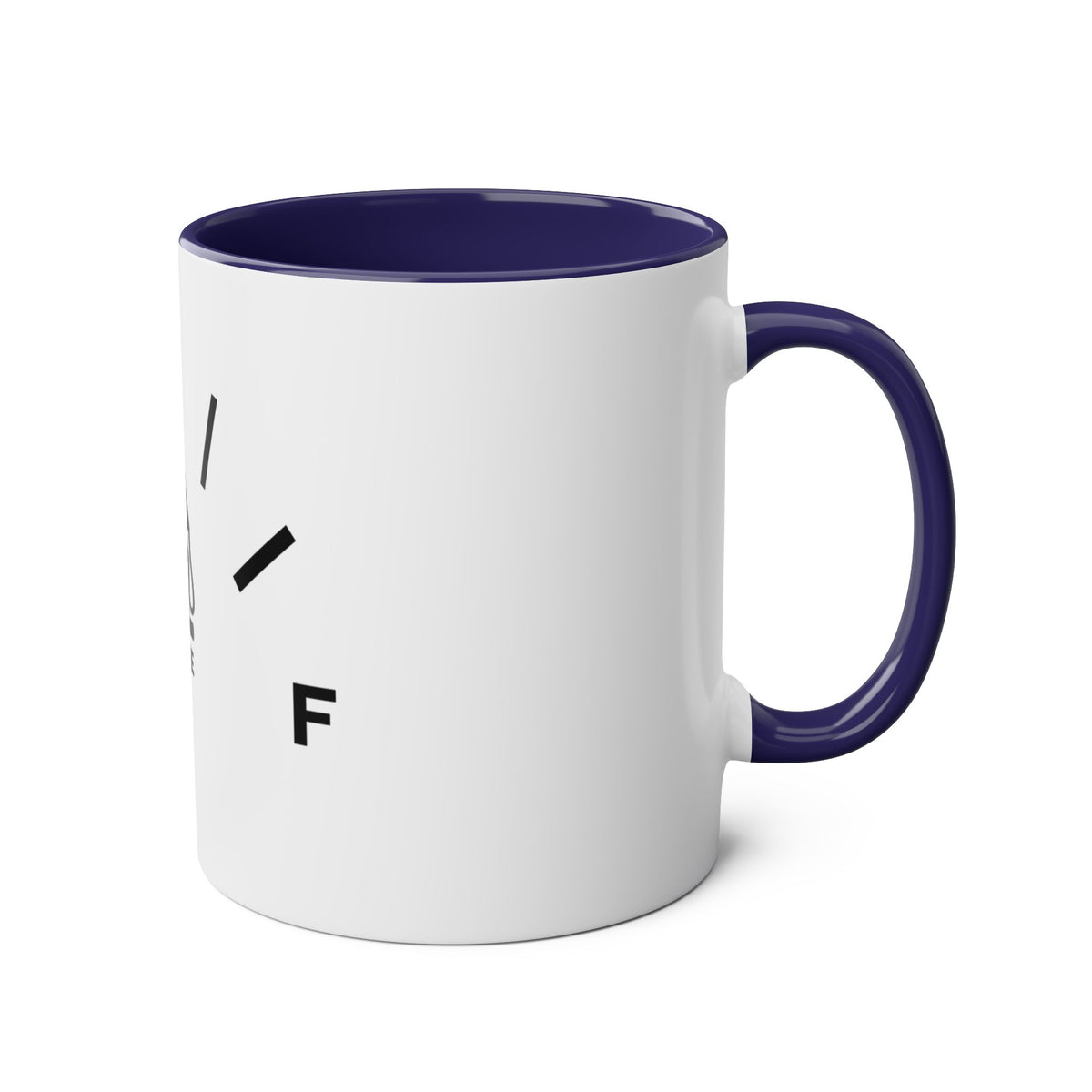 Funny Two-Tone Coffee Mug with Fuel Coffee Gauge Design - Conscience Garment