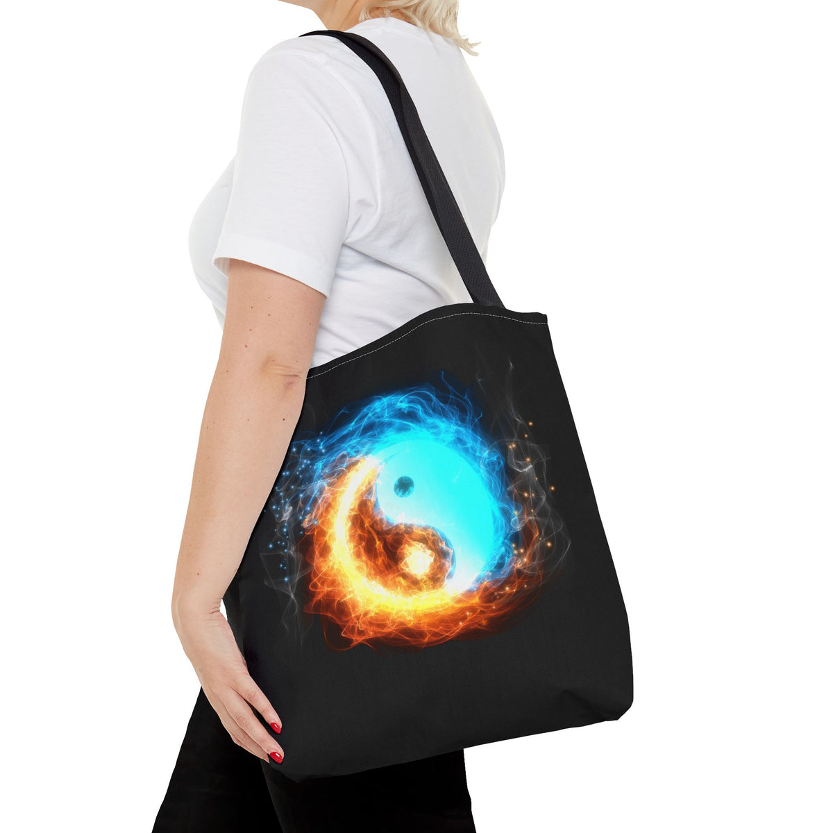 Fire and Ice Yin Yang Tote Bag