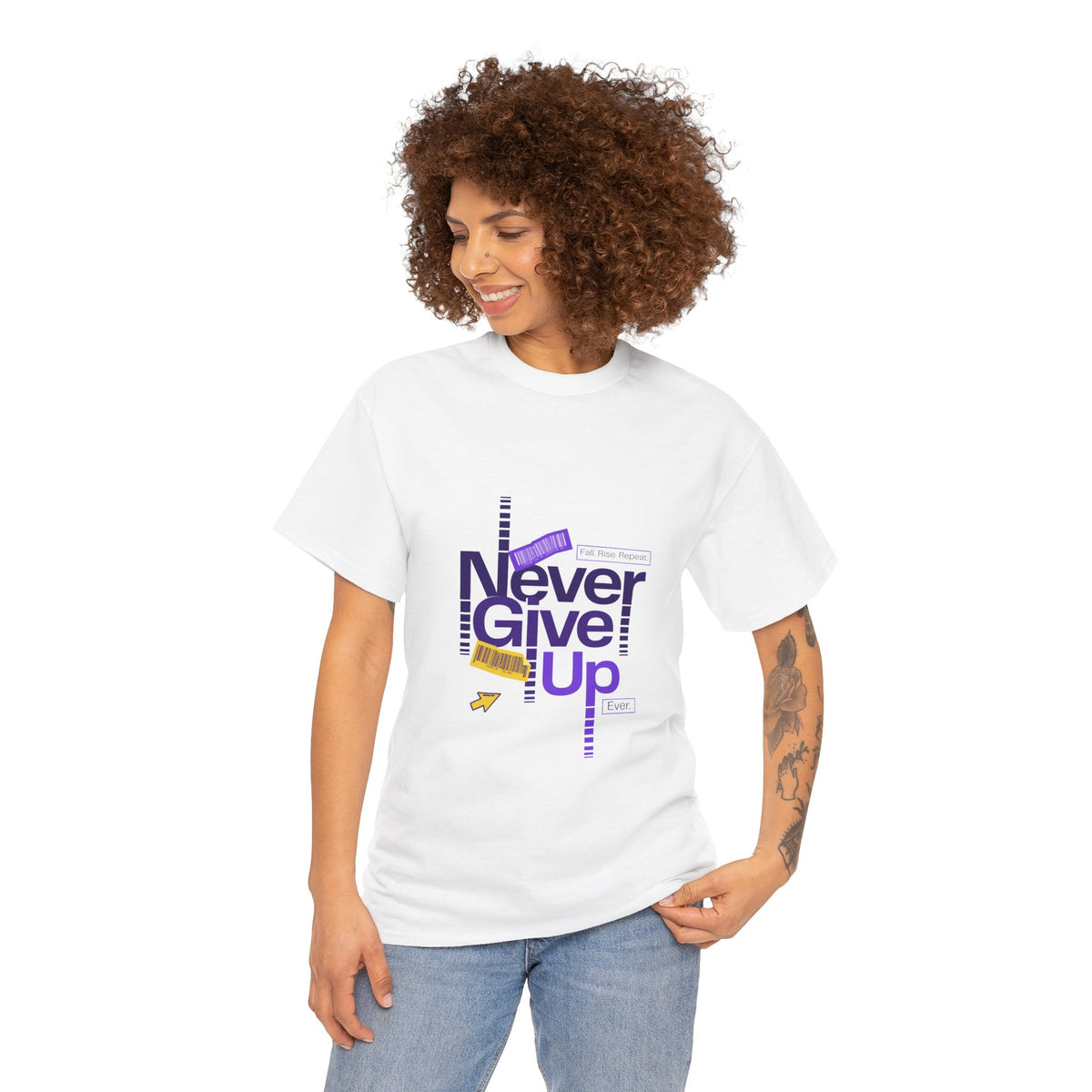 Never Give Up Unisex Tee - Conscience Garment
