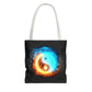Fire and Ice Yin Yang Tote Bag